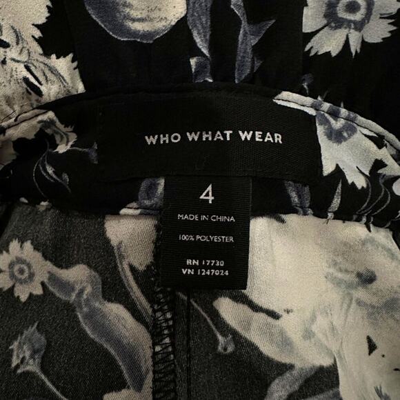 Who What Wear Womens Floral Wide Leg Pants 4 Whimsigoth Boho Cottagecore Spring - Picture 8 of 9